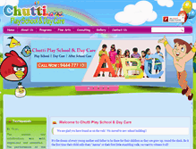 Tablet Screenshot of chuttiplayschool.com